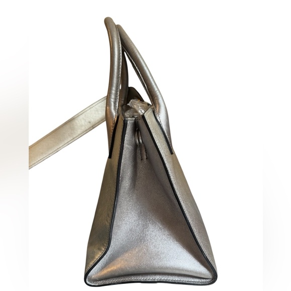 Auth Prada Small Double Cromo Saffiano Cuir City Calf Monochrome Top Handle Bag - Picture 4 of 16